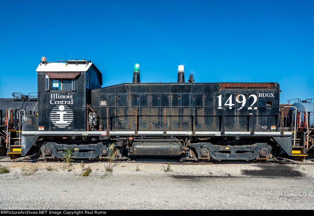 BUGX 1492, ex IC ICG 1492 EMD SW14, ex IC 9451 SW9 at BRC Clearing Yard